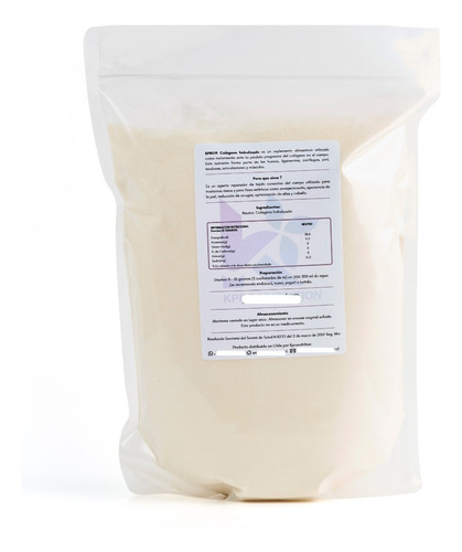 Imagen 2 de 10 de Colágeno Hidrolizado Neutro 1 Kg -sin Azúcar- Envío Gratis