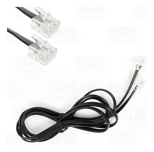 Cabo Rj11 2 Conector Para Telefone Fixo 1m 20cm Extensor