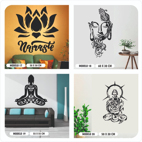 Imagen 4 de 5 de Vinilos Decorativos Buda Yoga Ganesha Mandala Meditacion Zen