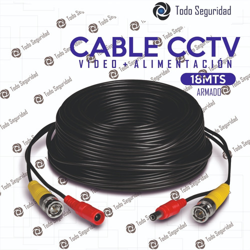Imagen 4 de 7 de Fuente 12v 5a 5amp + Splitter 1x4 + 4 Cables Video Bnc 20mts Cctv Seguridad Camara
