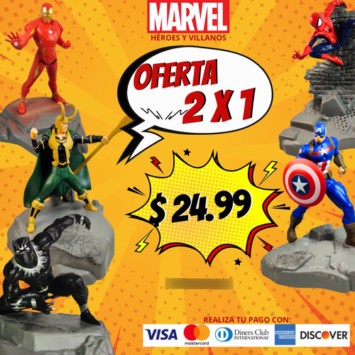 Thor - Loki / 2 Figuras Marvel Originales
