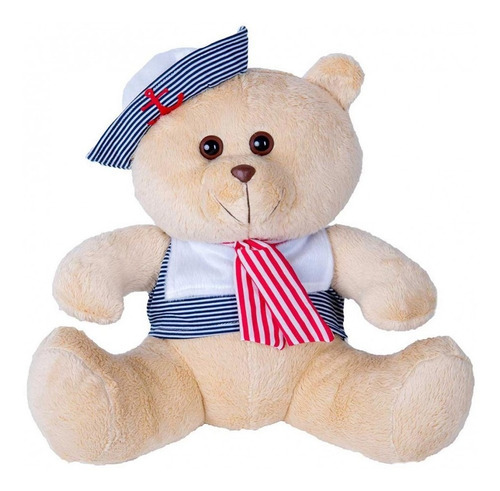 Urso Ursinho Pelucia Marinheiro Sapeca Tamano M 31cm