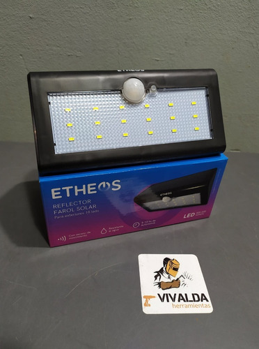 Reflector Solar Exterior Led Farol Sensor Movimiento Etheos