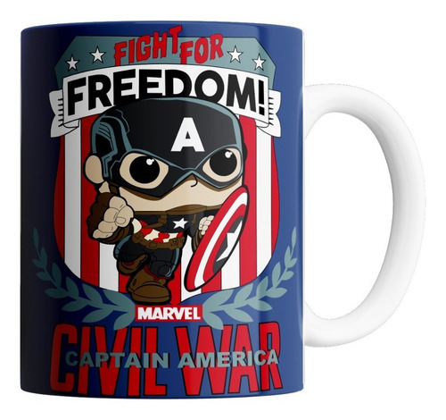 Taza De Cerámica - Capitan America (civil War)