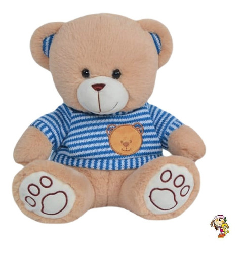 Oso De Peluche Osito Con Remerita Azul Importado Cute