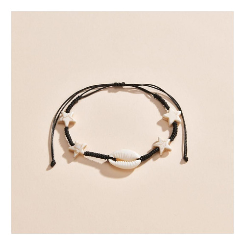 Shegirl Boho Shell Pulsera De Tobillo Moda Simple Cuerda De