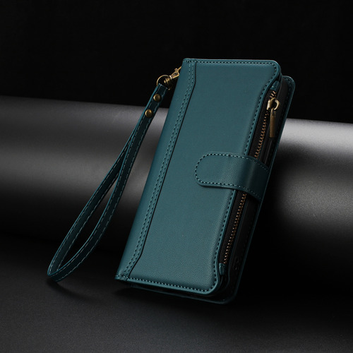 Funda Tipo Cartera De Piel Con Cierre De 9 Ranuras Para La Serie Oppo A55, Correa De Muñeca, 6 Colores, Función Atril, Desmontable