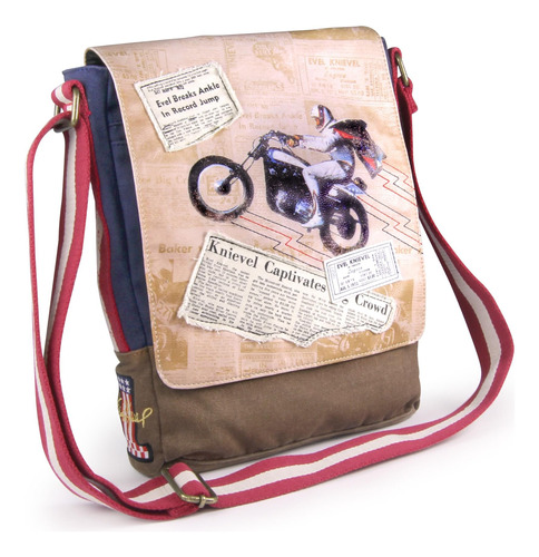 Bolso Mensajero De Lona The Coop Evel Knievel Legacy