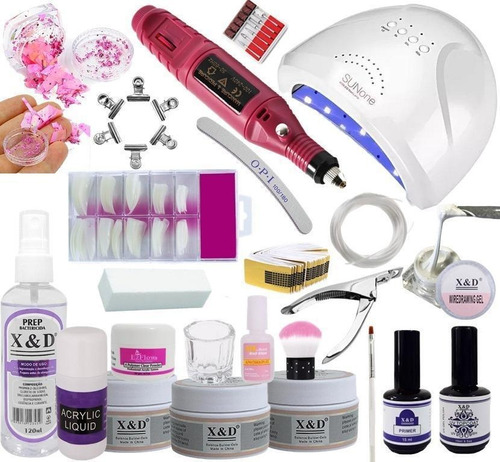 Kit Alongamentos Unha Gel Fibra Produtos Decorativos Cabine