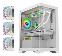 Comprar Gabinete Kronos Diamond White Matx, Panel Vidrio, 3 Coolers
