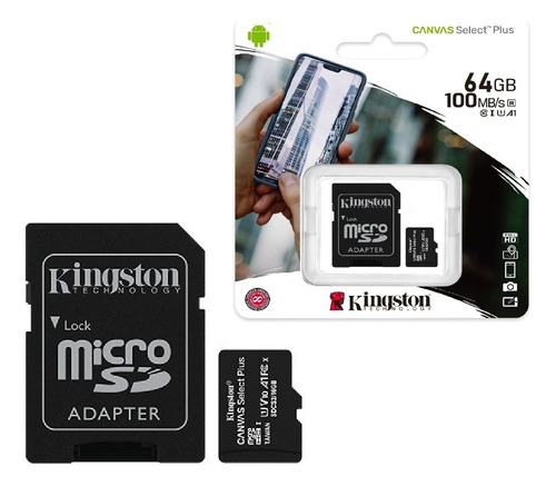 Tarjeta Memoria Micro Sd Kingston Select Plus 64gb Clase 10