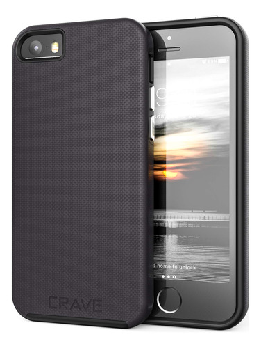 Funda Crave Para iPhone 5 5s Doble Proteccion Negra Negro