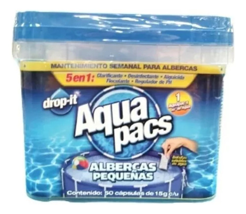 Quimicos Para Alberca 50 Capsulas 15g C/u 5 En 1 Aqua Pacs E