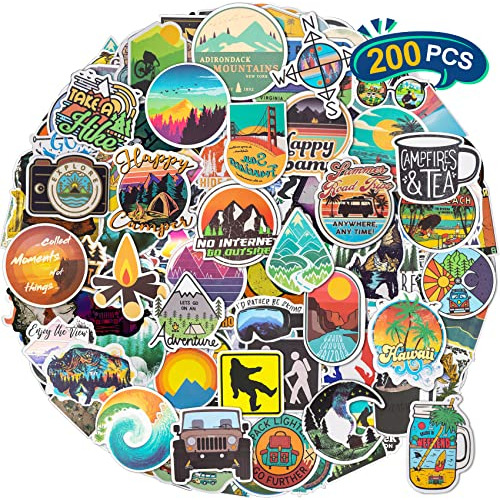 200pcs Waterproof Vinyl Stickers - Personalize Belongin...