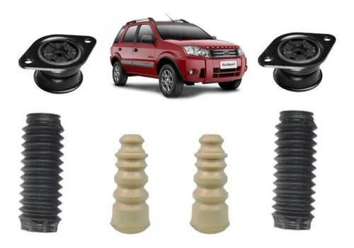Imagen 1 de 3 de Kit 2 Cazoletas Topes Y Fuelles Traseros Ford Ecosport /2012