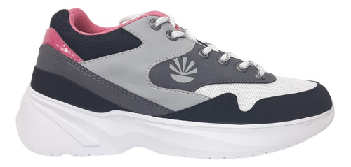 Zapatillas Deportivas Blanco Nude Gris Rosa Mujer 35 Al 40