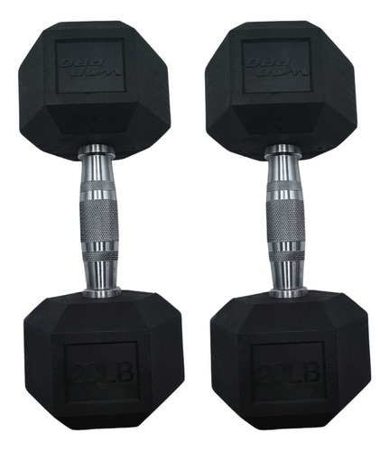  Fitness Solutions Hexagonal Negro Pack x 2 Unidades  20 lb