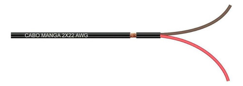 Cabo Manga 2x22 Awg - Com Blindagem Preto - 3 Mt
