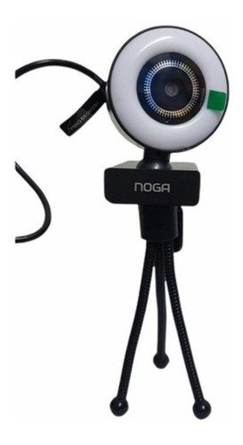 Camara Web Webcam Para Pc Full Hd 1080 Luz Led Tripode Noga