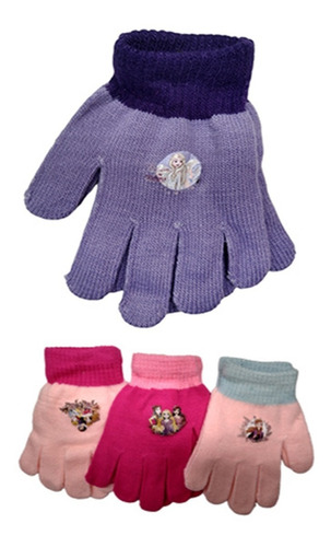 Guantes Infantiles Invierno Princesas Dis762 Linea Económica