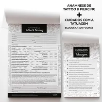 Comprar Ficha Anamnese Tatuagem & Piercing + Cuidados Tattoo Cliente