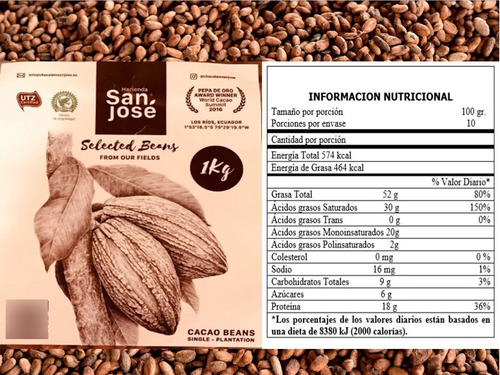 Granos Enteros De Cacao Ecuatoriano