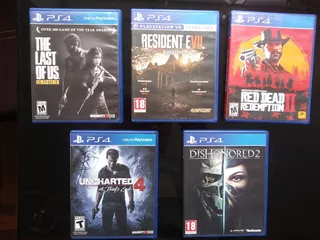 Juegos Ps4 - Rdr2, Re7, Dishonored2, Uncharted 4, Last Of Us
