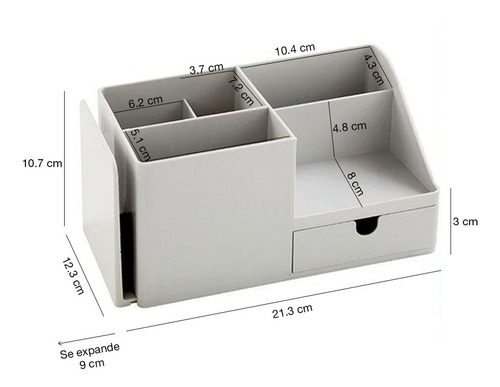 Imagen 6 de 10 de Organizador Multifunción Escritorio Oficina Hogar Accesorios