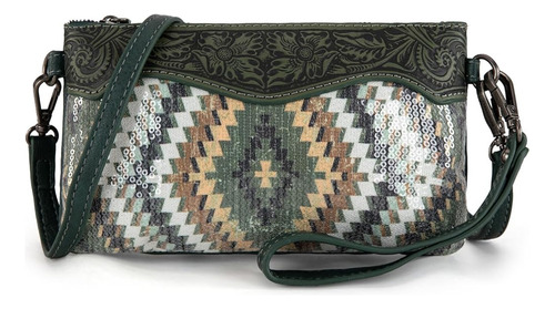 Cartera Montana West Crossbody B Importada Original Verde