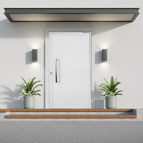 Puerta pivotante de aluminio de 210 x 100 cm con manija en forma de T