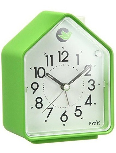 Reloj Despertador Analogico Chirping Bird Green Nr434m Por S