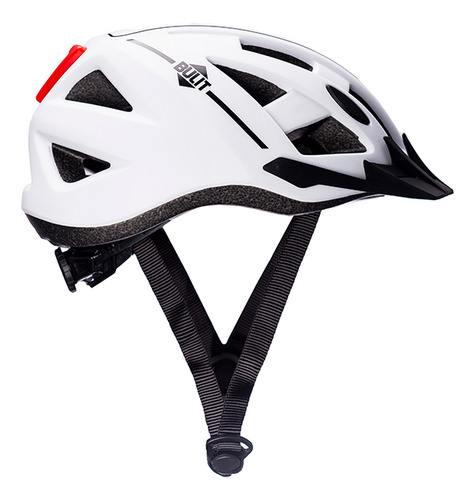 Casco bicicleta Bulit ultra liviano con luz led blanco L