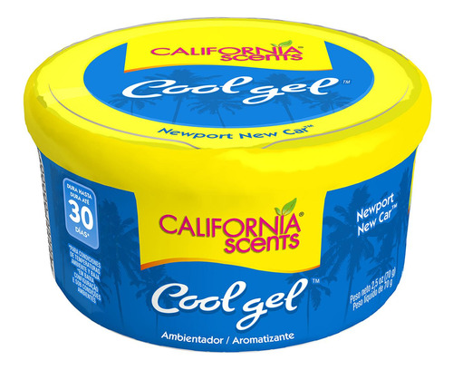 Aromatizante Gel California Scents 2.5oz Aroma Nuevo Lata