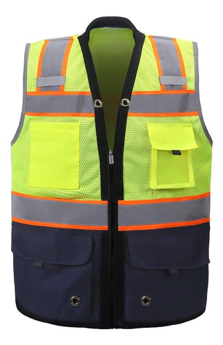 Chaleco De Seguridad Reflectivo Shine Bright 3x-l Color Navy