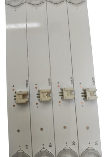 Kitx4 Tiras De 7 Leds Telefunken Tkle4318rtfx 80cm 3v