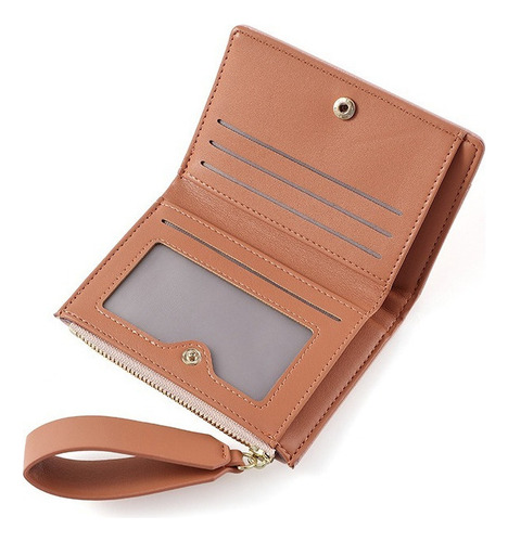 Cartera Multifuncional Con Cremallera Y Ranuras Para Tarjeta