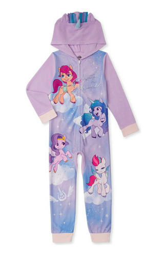 Pijama Polar De Niña Pony Invierno Entero Con Cierre 