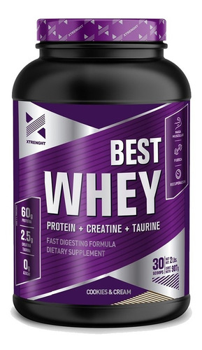 Best Whey X1 Kg(pwc + Creatina+ Taurina +encimas Digestivas) Sabor Cookies