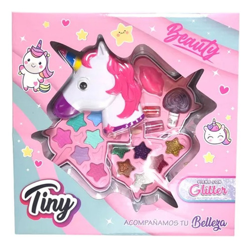 Set De Maquillaje Unicornio Caja Tiny Divisiones 