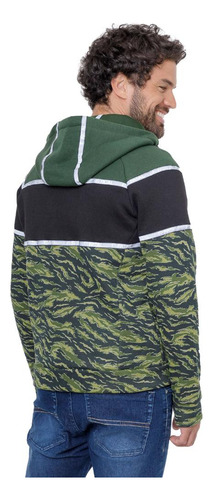 Moletom Canguru Fatal Surf Verde Algodão Conforto Zíper New