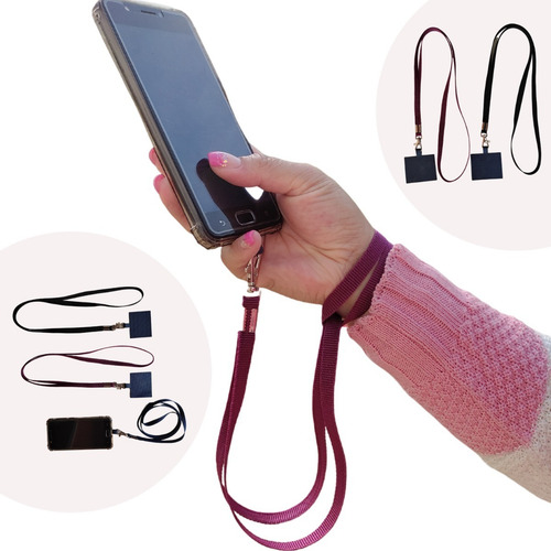Imagem 1 de 7 de Cordão Universal Para Smartphones Com Alça De Pescoço
