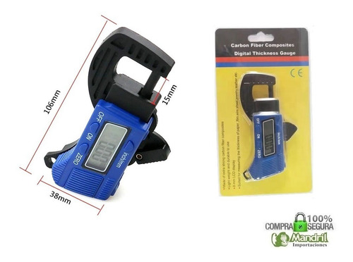 Imagen 4 de 7 de Micrometro Digital Calibrador Pantalla Lcd Espesor 0 - 12.7m