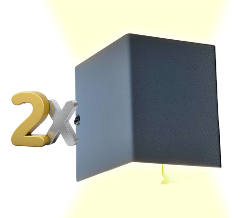 Aplique Lampara De Pared Interior Bidireccional Cubo G9 X2
