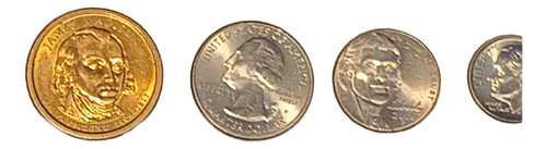 Moneda De Estados Unidos 1 Dolar 25 / 10 / 5 / 1 Centavos