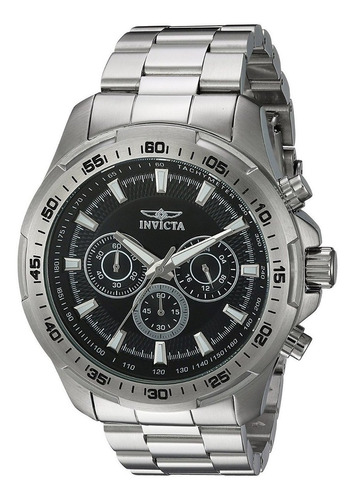 Reloj Hombre Invicta Speedway Crono Plateado Negro 22780