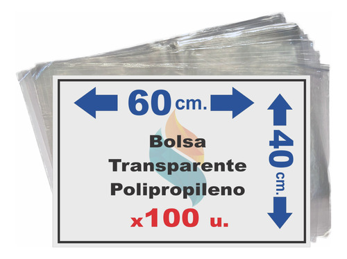 Bolsa Transparente Celofan Polipropileno 40x60 Cristal X 100