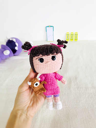 Boo Nena Monster Inc Monstruos Niña Amigurumi Muñeca Tejida