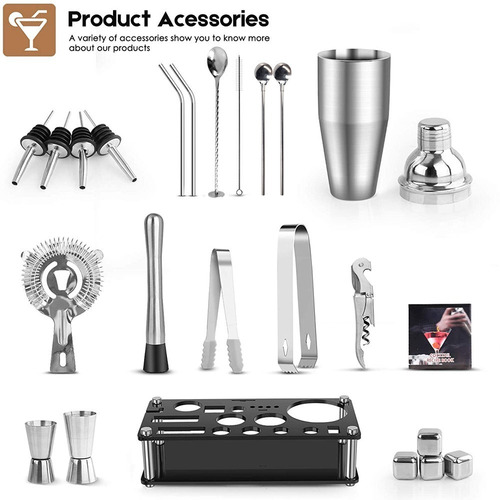 Set 23 Pzs Juego Cócteles Bar Pub Base 750ml