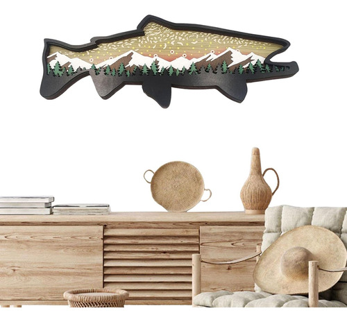 3d Wall Decor - Ocean Salmon Decor For Home And Office |