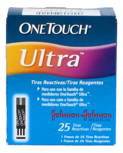Tiras Reactivas One Touch Ultra 25 Tiras En Caja Según Presentación